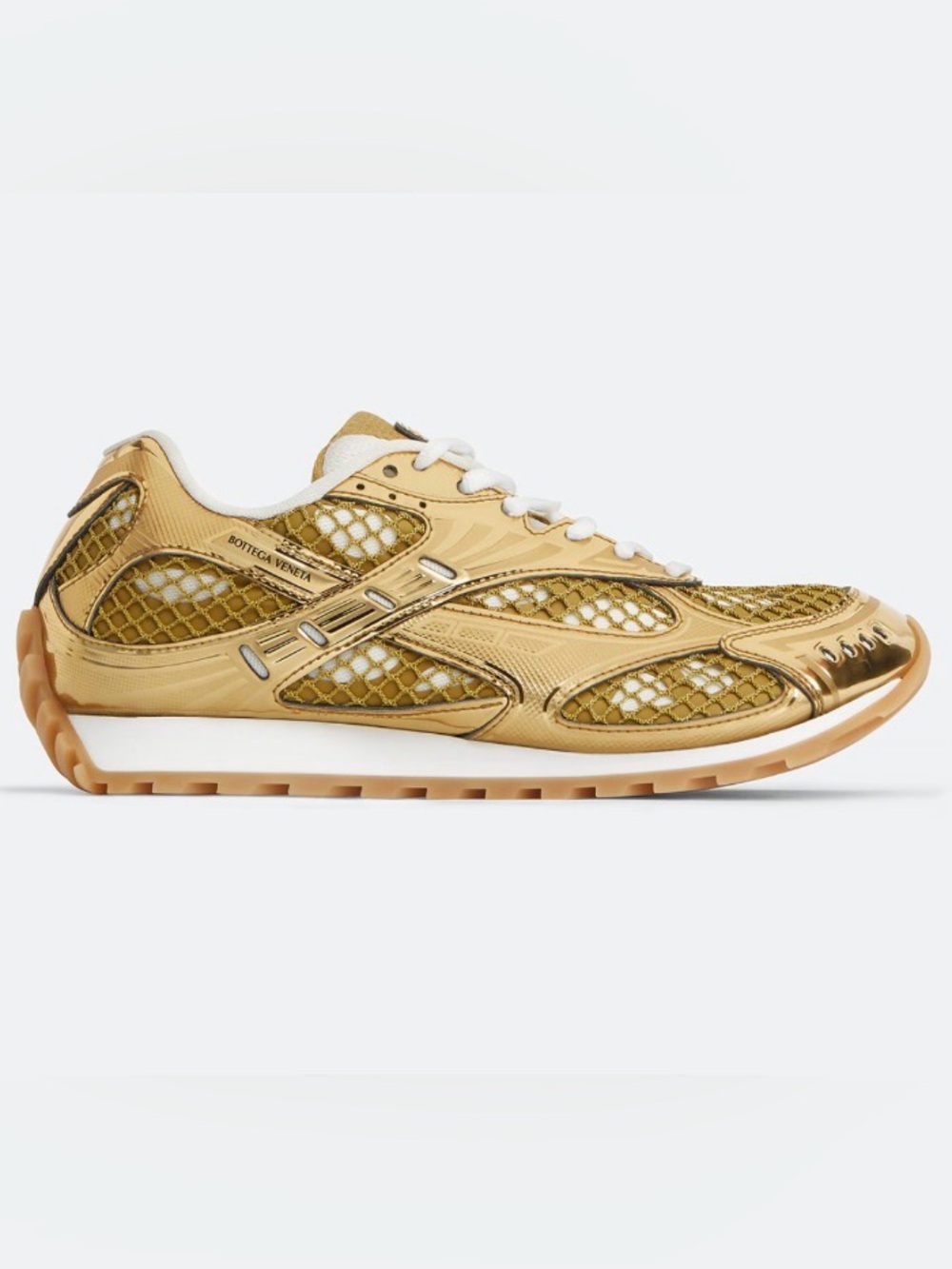 Bottega Veneta Men’s Metallic Gold and White